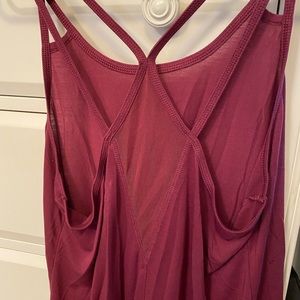 Magenta colored workout tank